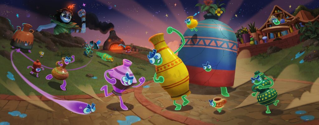 Screenshot from Kiln showing several pots in play